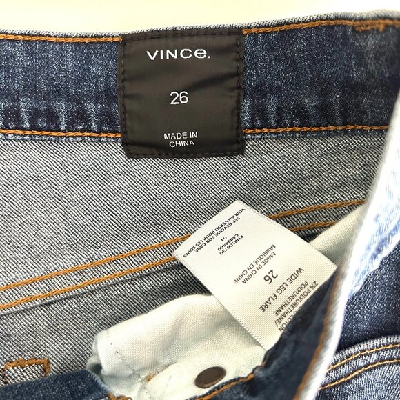 Vince Wide Leg Flare True Vintage Blue Size 26 - Picture 8 of 11